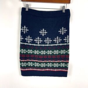 ASOS Holiday Knit Mini Tube Skirt Blue Women's Size 4 Winter Christmas Sweater